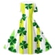 thumbnail image 3 of Vestido de manga corta con cuello en V, estampado del Día de San Patricio, para niñas, de manga corta, elástico, corte A, estilo patinador con volantes, para recital escolar, de manga corta, con cuell, 3 of 5