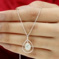 thumbnail image 3 of Rosec Jewels Simple Moissanite Teardrop Pendant for Women (1 CT, D-VS1 Quality), 14K White Gold, 3 of 7