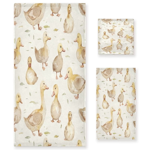 Three-Piece Towel Set Face Towel Towel Set Hand Towel Bath Towel Cotton Bath Towels Bath Towel Sets Hand Bath Towels Gray Duck