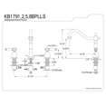thumbnail image 4 of Kingston Brass KB1792BPLLS 8 x 16 in. Widespread Kitchen Faucet Less Sprayer, Polished Brass, 4 of 4