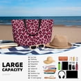 thumbnail image 5 of Honeii Rose Leopard Print for Tote Bag with Adjustable Strap,Beach Bag, Waterproof Sandproof Beach Tote Bag, Large Capacity Foldable Beach Bags, 5 of 7