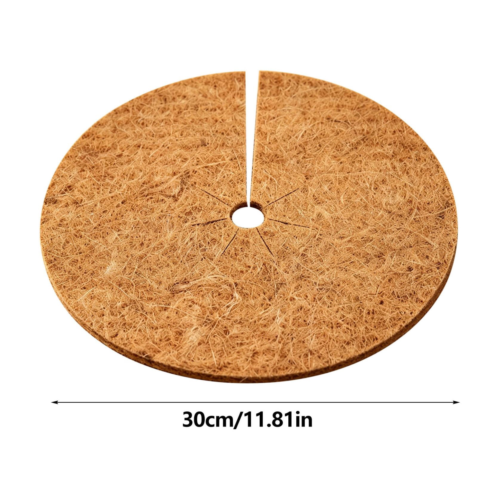 12 Pack Full-Scene Multi-Purpose Universal 11.8 Inch Coconut Coir Mulch Ring, All-Purpose Coco Coir Tree Protector Mat, Wide Use Cover Disc for Home Commercial Indoor Outdoor Garden Spaces