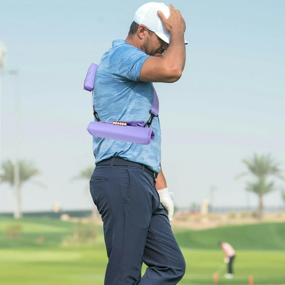 WRISTBIQUE Purple Golf Club Carry Bag with Ball Pouch and Grip Design Made for Easy Travel and Practice