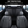 thumbnail image 3 of FLORICH Waterproof Leather Seat Cover Front Seat, Universal Auto Seat Protectors for Sedans & Compact SUVs, Airbag Compatible, Black, 3 of 8