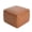 Brown+Tan, variant on The Sanctuary Upholstered Square PU Leather Ottoman, Pocket Coil Support, For Living Room, In Tan and Brown, Contemporary Style