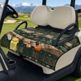 thumbnail image 3 of Whosucclay Green Tie Dye Quilted Golf Cart Seat Covers, 4 Convenient Pockets for Yamaha EZGO 2 Passenger Seat, Reusable 51.18 x 30.3 inches, 3 of 9