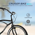 Yardi Yard Classic Beach Cruiser Bicycle, Upright Riding Style Bicycle