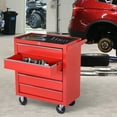 thumbnail image 2 of HOMCOM 5 Drawer Roller Tool Chest, Mobile Lockable Toolbox, Storage Organizer with Handle for Workshop Mechanics Garage, Red, 2 of 9