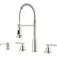 thumbnail image 3 of Kitchen Faucet with Soap Dispenser  or Hole Kitchen Faucets with Sprayer  Kitchen Sink Faucets  Stainless Steel  High Arc RV Faucet with Mode Spray  Pull Down Faucet for Sink, 3 of 4