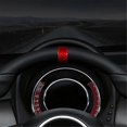 thumbnail image 2 of Adhesivo de fibra de carbono real y resistente para la cubierta del anillo del volante del coche 2020 2021 2022 2023 (rojo), 2 of 5