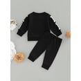 thumbnail image 4 of Qmyliery Baby Boys Pants Outfits, Skeleton Print Long Sleeve Crew Neck T-shirt with Elastic Waist Pants for Toddler, 4 of 9