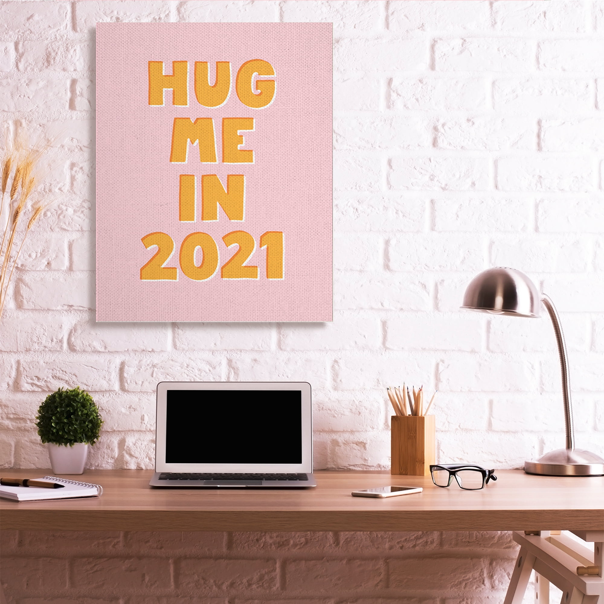 Stupell Industries Hug Me in 2021 Phrase Pop Culture Humor Canvas Wall Art, 36 x 48, Design by Hannah Steele