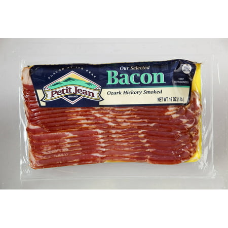 Petit Jean Meats Thick Sliced Bacon, 16oz, 4ct (Best Way To Cook Thick Bacon)