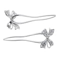 thumbnail image 5 of Unique Bargains 1 Pc Decorative Hairpin Fashion U-shaped Bow Hair Hairpin for Women Silver Tone, 5 of 5