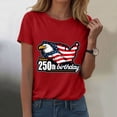thumbnail image 2 of UngA Women's Patriotic 250Th Anniversary USA Shirt Faith Freedom 250 Years Womens Tshirt XL,Red, 2 of 8