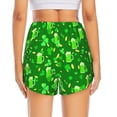 thumbnail image 4 of Xecao's St Patrick's Day2 for a double-layer running short for women, perfect for gym, tennis, and more, featuring a convenient pocket., 4 of 9