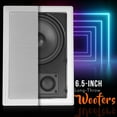 thumbnail image 2 of Pyle In-Wall / In-Ceiling Dual 6.5'' Enclosed Speaker Systems, 2-Way Flush Mount Stereo Speakers (Pair), 2 of 8