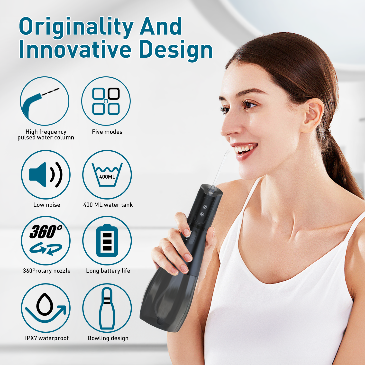 Kailwokk Cordless Water Flosser with 5 Modes photo 7