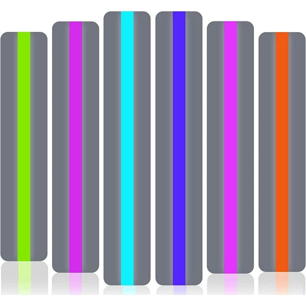 6Pcs Guided Reading Strips Highlight Strips,Colored Overlay Highlight