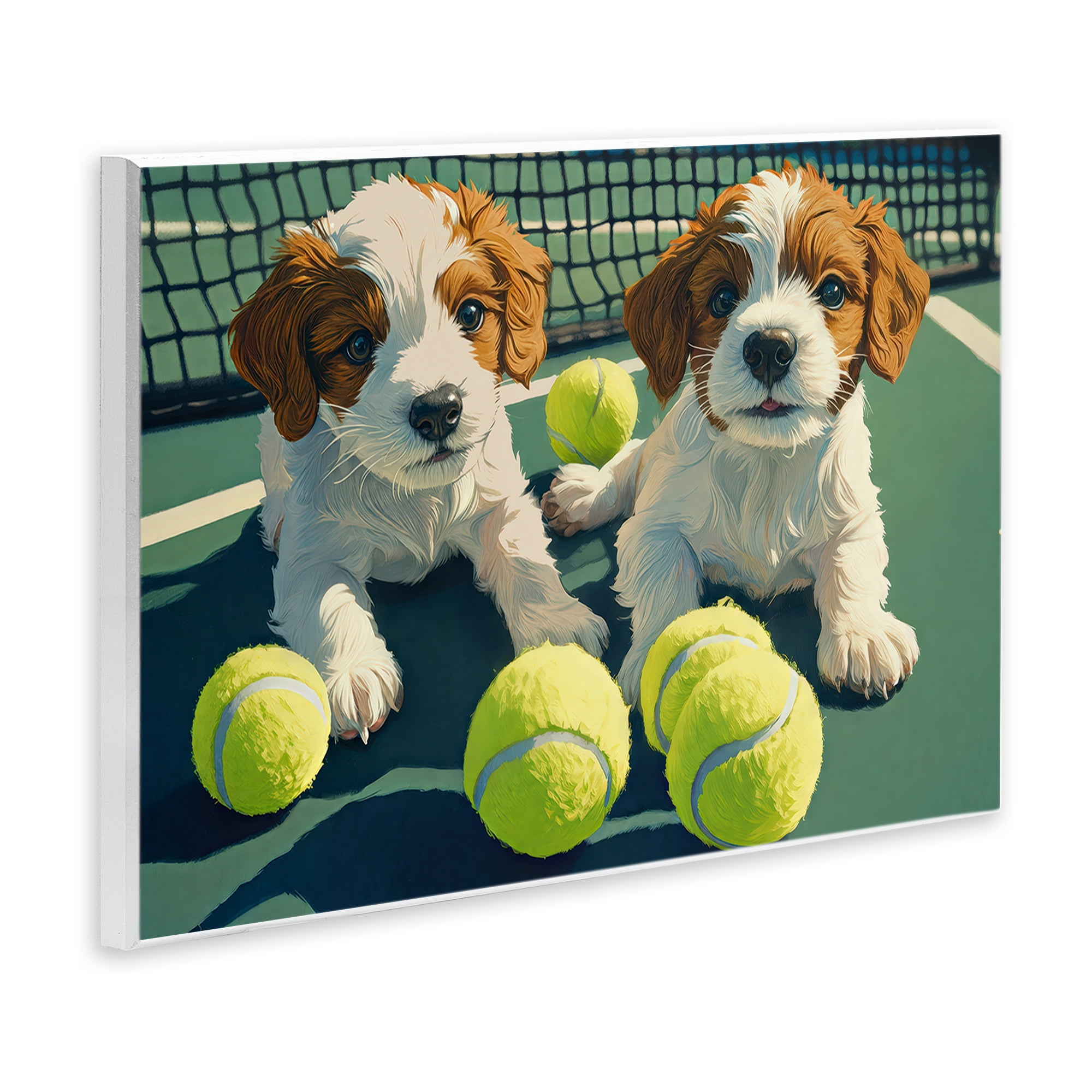 Stupell Industries Playful Puppies with Tennis Balls Wall Plaque Art, design by Imagine It Images