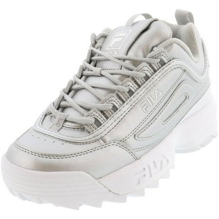 Fila Women's Disruptor Ii Premium Metallic Silver / White Ankle-High Sneaker - 7.5M