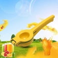 thumbnail image 1 of Premium Metal Lemon Squeeze - Manual Citrus Juicer yellow+green, 1 of 5