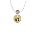 thumbnail image 2 of Delight Jewelry Goldtone Large Disc Letter - D - 3/4'' Mia Monkey Charm Necklace, 2 of 4