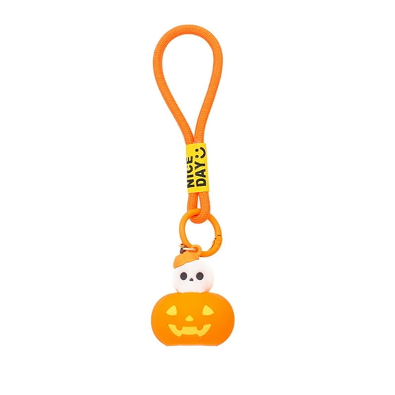 FeiFu Halloween Glowing Keychain Pendant Backpack Accessory Ornament Light-Up Key Ring for Halloween Parties Decoration Spooky Glowing Keychain with Festive Design