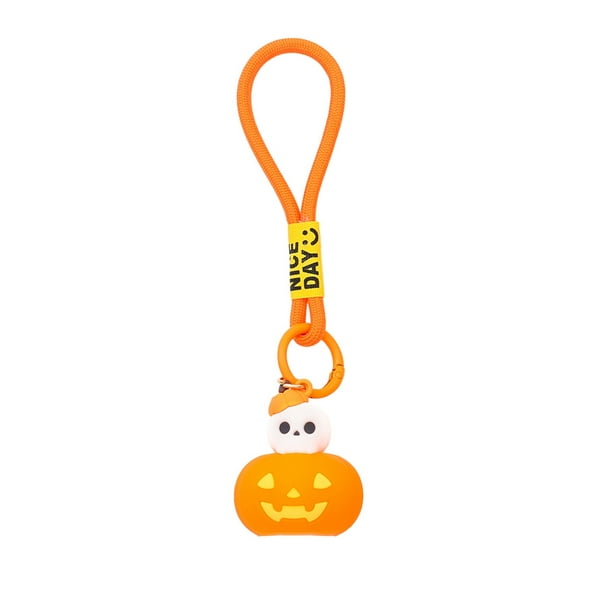 Llavero luminoso de calabaza CLLC, divertido y adorable, ideal para Halloween. Perfecto para bolsos, mochilas y cestas de Halloween. Regalo perfecto para hombre y mujer. Colgante para mochila (A, B).
