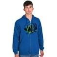 thumbnail image 3 of Hashtag I Win Sports Paint Splatter Men's Big & Tall Graphic Zip Up Hoodie Brisco Brands 2X, 3 of 5