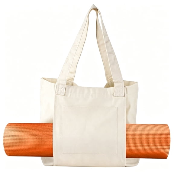 GASTROPOD All-In-One Canvas Yoga Tote Bag with Mat Carrier-Large Gym&Travel Tote with Pockets | Women'S Pilates Tote Bag for Mat,Yoga Blocks,Shoes&Essentials