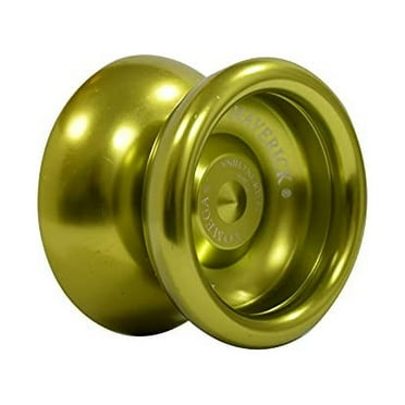 Yomega Maverick - Professional Aluminum Metal Yoyo for Kids and Beginners with C Size Ball Bearing for Advanced yo yo Tricks and Responsive Return   Extra 2 Strings & 3 Month Warrant (Green)