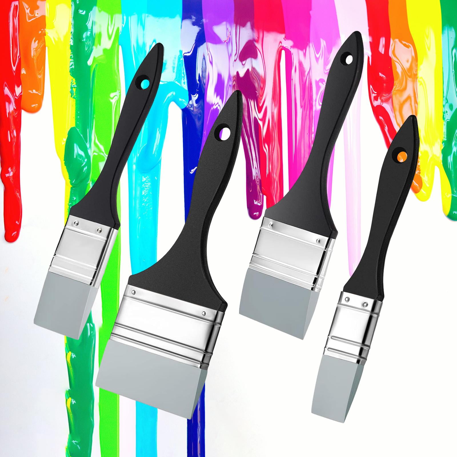 Yunhgft -Brush Painting Tool, Comfortable Grip, Professional Color Shaper Artist Brushes 1.5in 2in 2.5in 3in