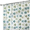 iDesign Fishy Frosted PEVA Shower Curtain, 72" x 72"