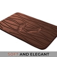 thumbnail image 2 of 1 Piece Swirls Design Embossed Solid Color Memory Foam Soft Bathroom Rug Set Non-Slip PVC Backing, 2 of 5