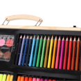 thumbnail image 2 of Kids Drawing Kit Wood Box Packed Assorted Bright Colors Multi Purpose Wooden Art Set for Children Coloring Painting, 2 of 3