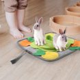 thumbnail image 4 of OUNONA 2Pcs Small Animal Snuffle Mat Polar Fleece Green for Indoor Play, 4 of 8