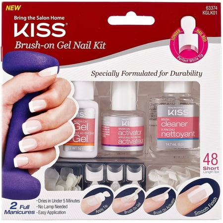 gel nail kit kiss brush nails walmart pc