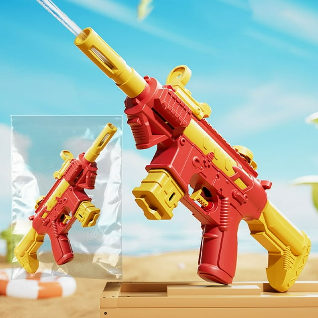 Pistolas de agua para jugar al aire libre, pistolas de agua a presión, juguete de playa para el verano, diseño plegable y portátil, materiales plásticos ligeros, para divertirse con agua en