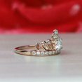thumbnail image 4 of HeartsAndYou 2ct Round Cut Moissanite Engagement Ring for Women Queen Princess Crown 18k Rose Gold over Silver, 4 of 7