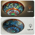 thumbnail image 6 of Tiffany Ceiling Lights, Stained Glass Ceiling Light 3-Lights 16 Inch Tiffany Flush Mount Ceiling Light Fixture for Bedroom Dining Living Room Entryway Foyer, 6 of 6