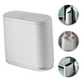 thumbnail image 3 of Plastic Narrow Kitchen Trash Can Press Type Waste Bin Dustbin Bathroom Trash Bin, 3 of 8