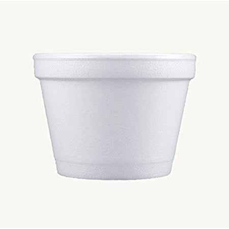 Ice Container Assembly - Dart 4J6, 4-Ounce Customizable White Foam Cold And Hot Food Container with Translucent Non-Vented Lid, Dessert Ice-Cream Yogurt Cups, Sauce Dressing Containers with Matching Covers (50)