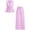 Pink, variant on Girls Tracksuit Kids 2 Piece Outfits Summer Casual Sweatsuits Short Sleeve Tops Elastic Waist Pants Co Ord Set Comfy Loungewear Sports Running Homewear Children Watermelon Red 9-10 Years