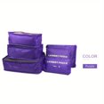 thumbnail image 1 of DEKAXID - Bolsa de viaje para guardar ropa y cosméticos (6 unidades) - Organizador de artículos de tocador con separación de ropa seca y húmeda - Simplifica tu experiencia de viaje, 1 of 7