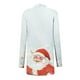 thumbnail image 4 of Cárdigan informal de manga larga con estampado navideño para mujer, estilo blusa, abrigo de poliéster, 4 of 5