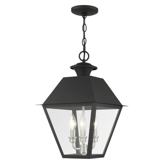 27220-04 Livex Lighting Mansfield - 3 Light Outdoor Pendant Lantern