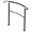 Black 6, variant on Handrails for Outdoor Steps, Fit 1 or 3 Steps Outdoor Stair Railing, White Wrought Iron Handrail, Flexible Front Porch Hand Rail, Transitional Handrails for Concrete Steps or Wooden Stairs