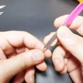 thumbnail image 5 of EXLEAF Nail Files for Natural Nails Made of Stainless Steel, Sword Fingernail Files with Sharp Pointed Tip Non Slip Handle, Diamond Finger Nail Filers for Women Sapphire Grit Color, 5 of 7