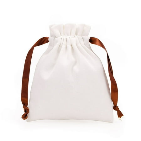 

SIEYIO Cotton Drawstring Bag 8 Ounce Reusable Produce Bag Christmas Gift Candy Box Jewellery Organiser Case with Drawstring